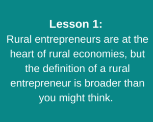 Lesson 1: Rural entrepreneurs are at the heart of rural economies, but the definition of a rural entrepreneur is broader than you might think.